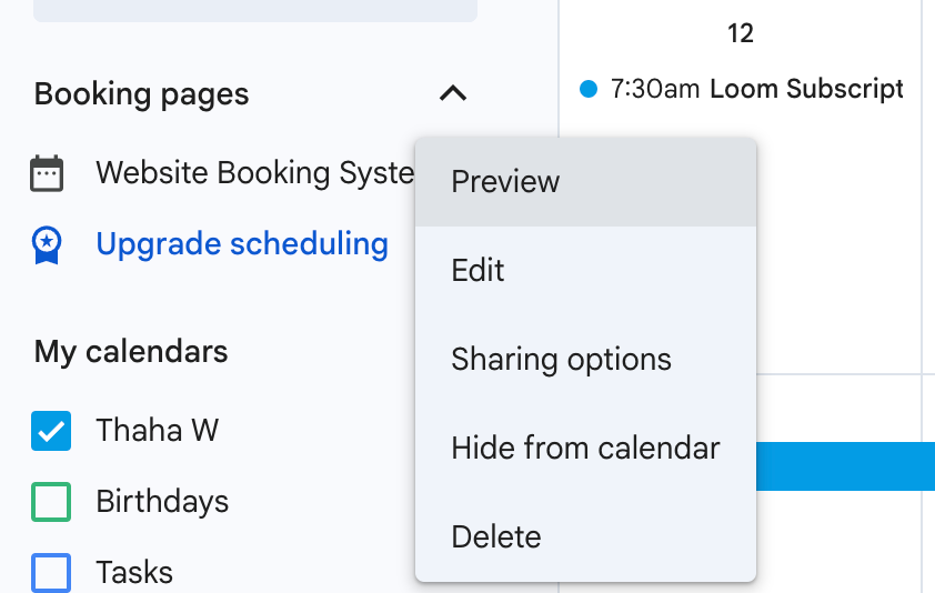 Hiding unbooked appointment slots from Google Calendar to keep calendar tidy